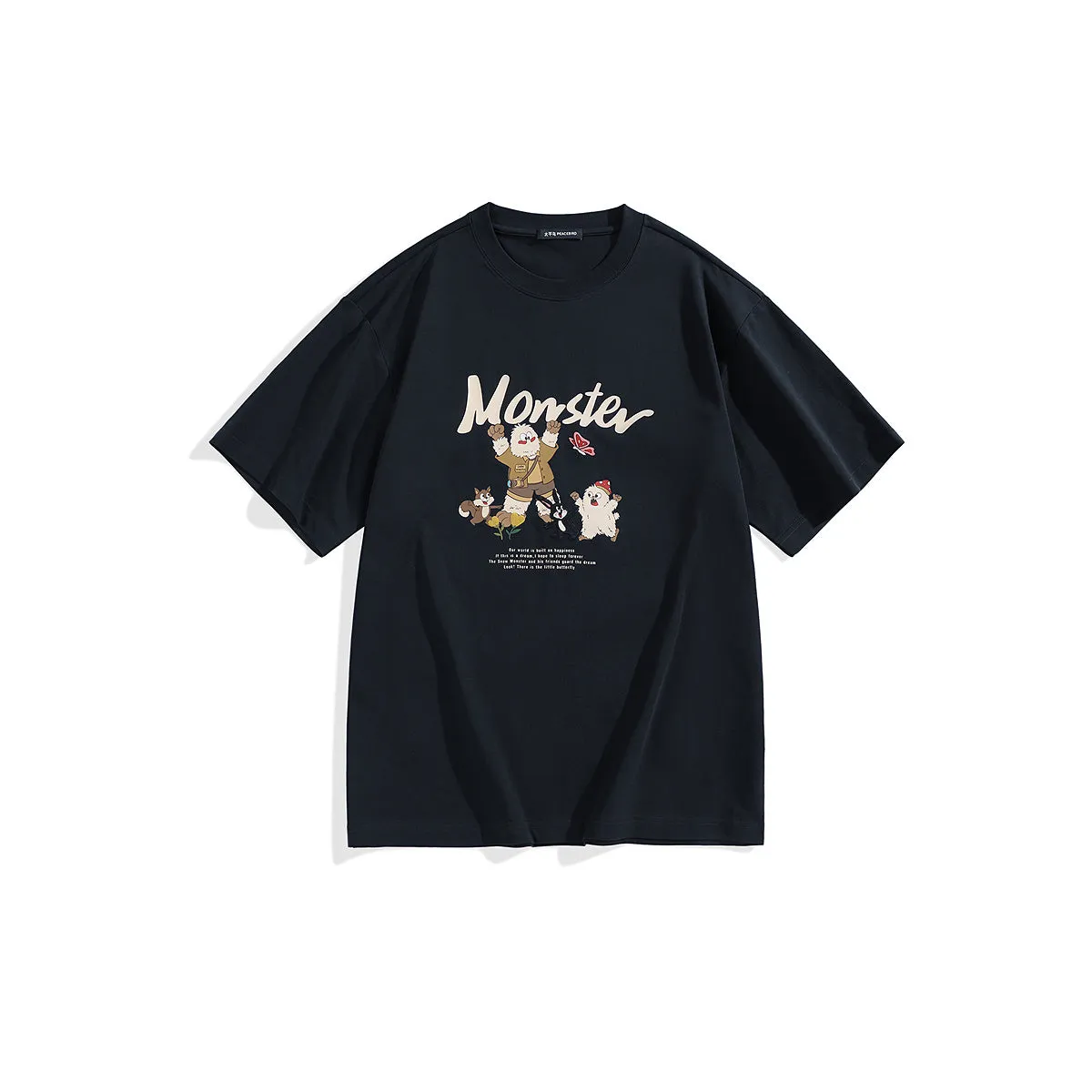 Men's Graphic Print Embroidered T-Shirt sold by PEACEBIRD