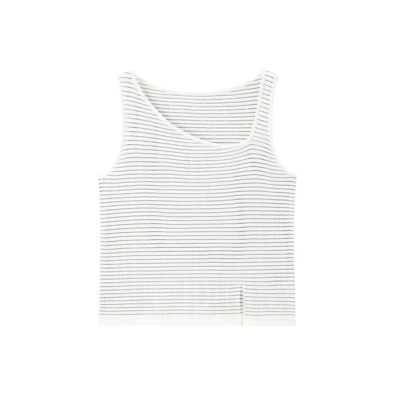 Women's Asymmetric Slit Knit Vest sold by PEACEBIRD