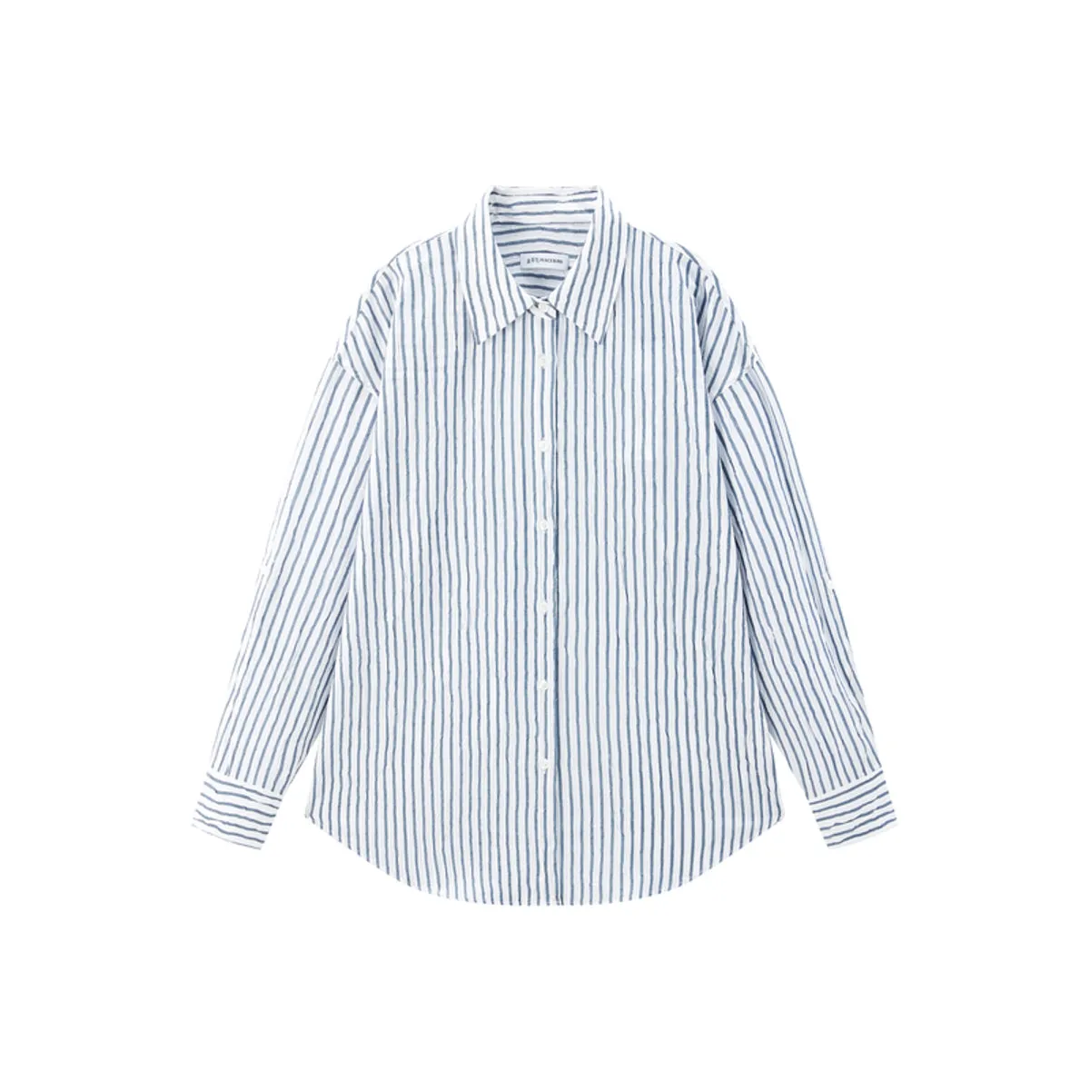 Women's Textured Striped Oversized Shirt sold by PEACEBIRD