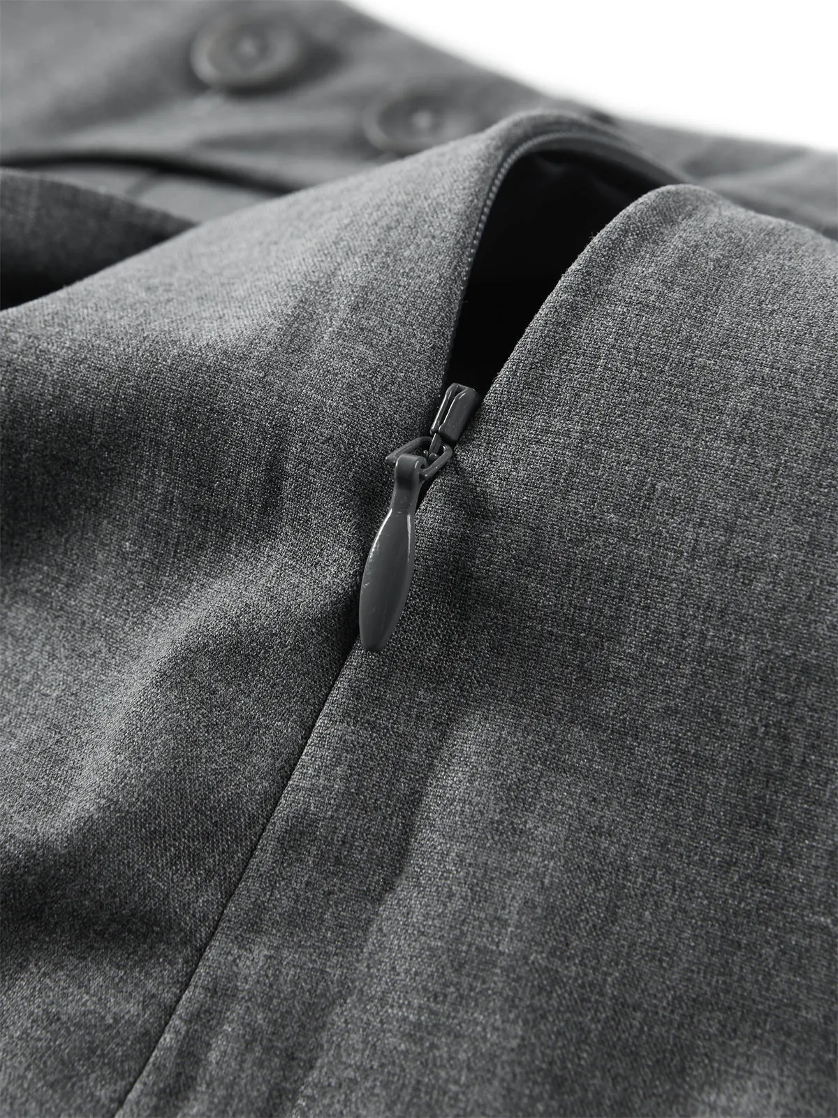 Women's Wool-Blend Pleated Skirt sold by PEACEBIRD product image thumbnail 4