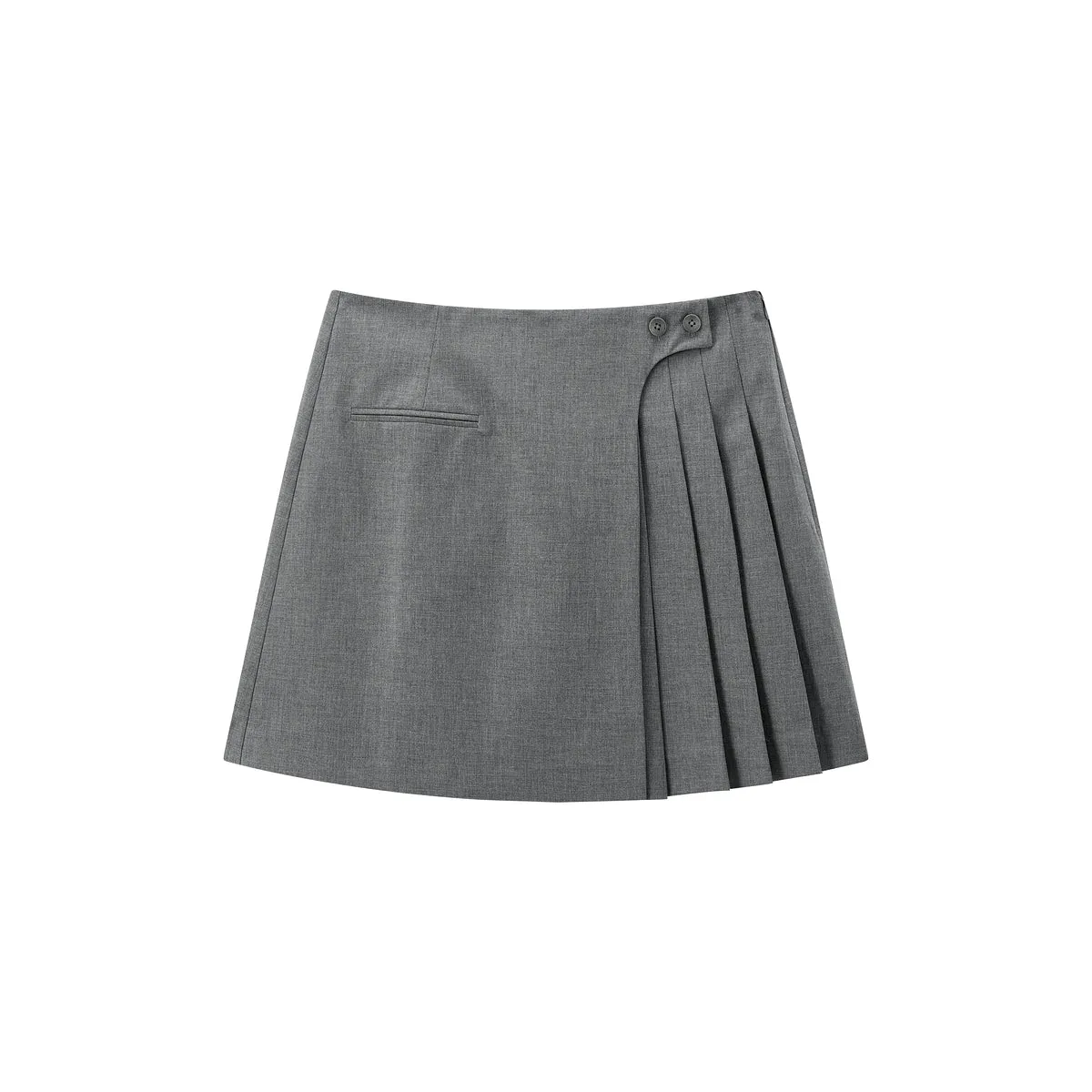 Women's Wool-Blend Pleated Skirt sold by PEACEBIRD