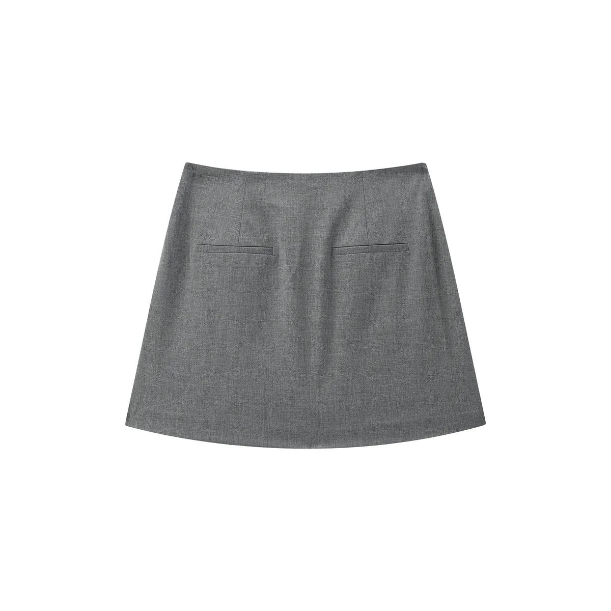 Women's Wool-Blend Pleated Skirt sold by PEACEBIRD product image thumbnail 3