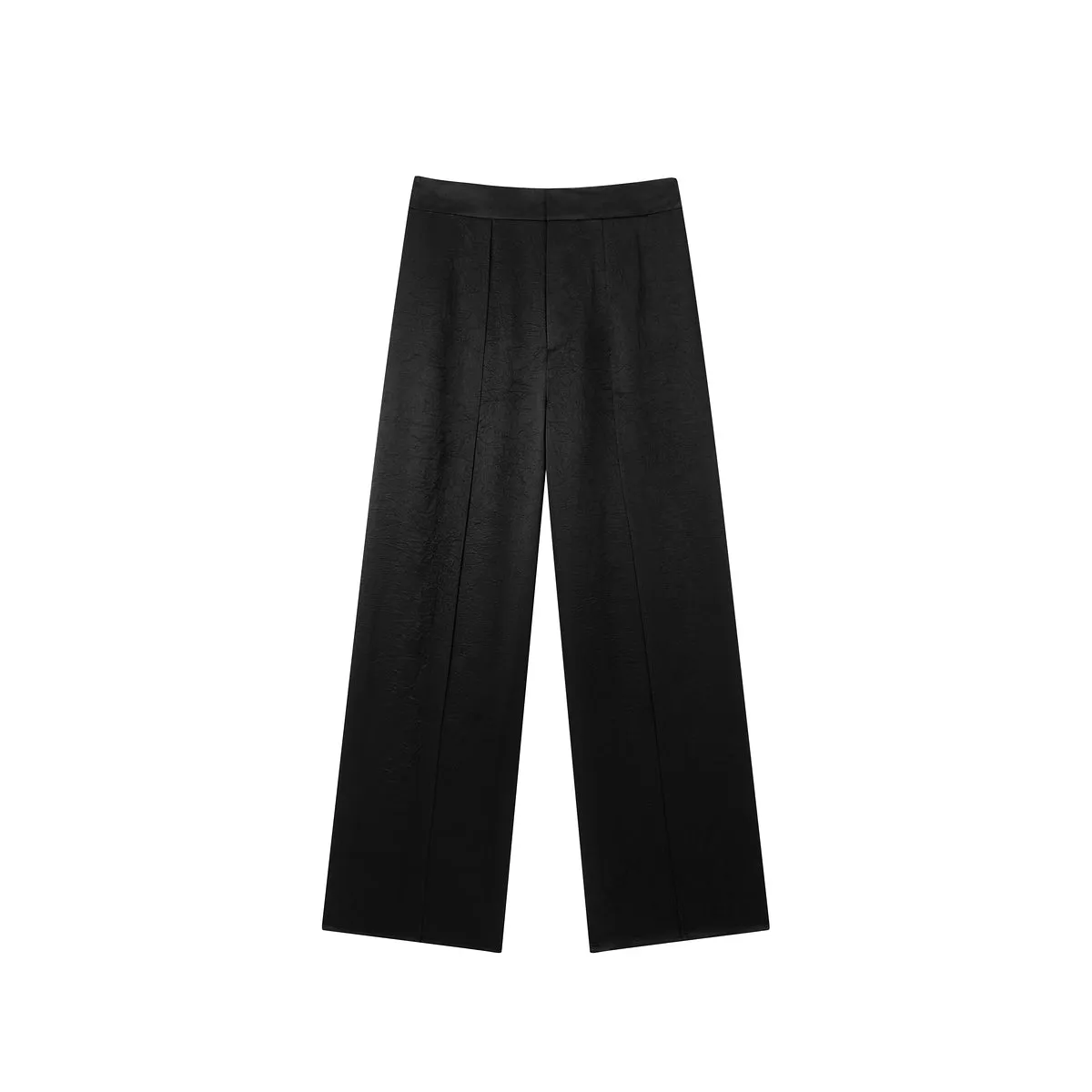 Women's Textured Jacquard Acetate Wide-Leg Pants sold by PEACEBIRD