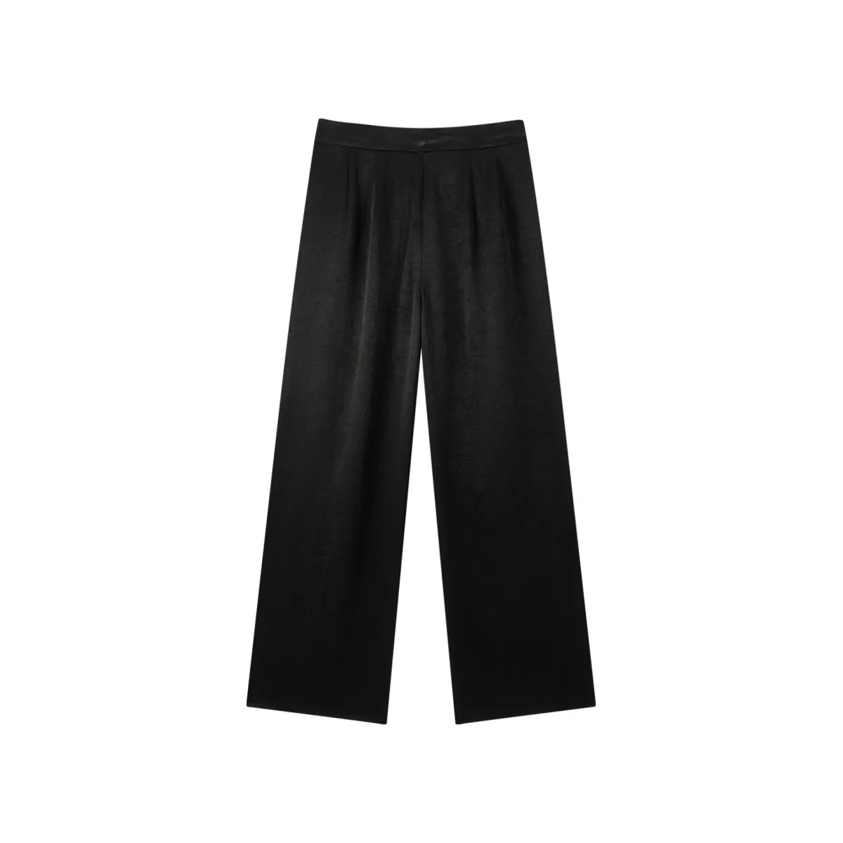 Women's Textured Jacquard Acetate Wide-Leg Pants sold by PEACEBIRD product image thumbnail 4