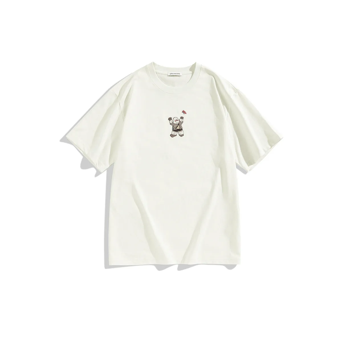 Men's Cartoon Graphic Embroidered T-Shirt sold by PEACEBIRD