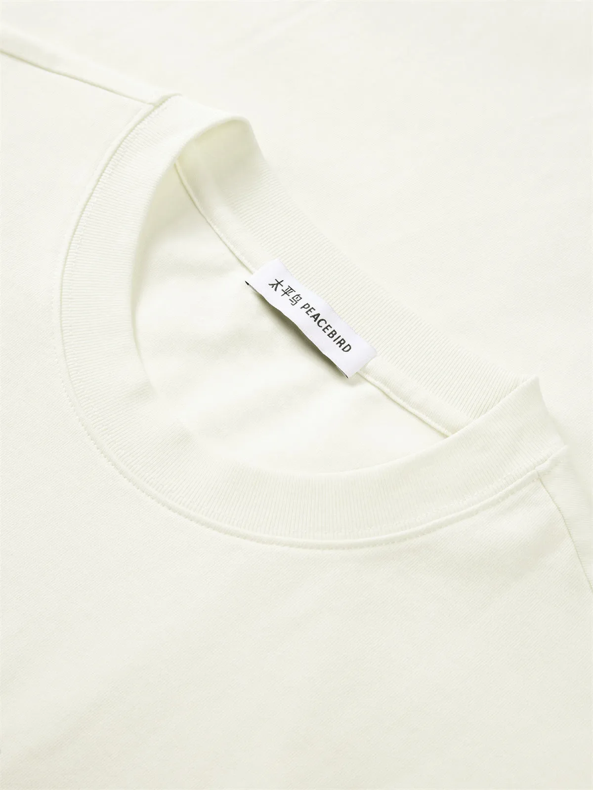 Men's Beige Graphic Print Embroidered T-Shirt sold by PEACEBIRD product image thumbnail 4