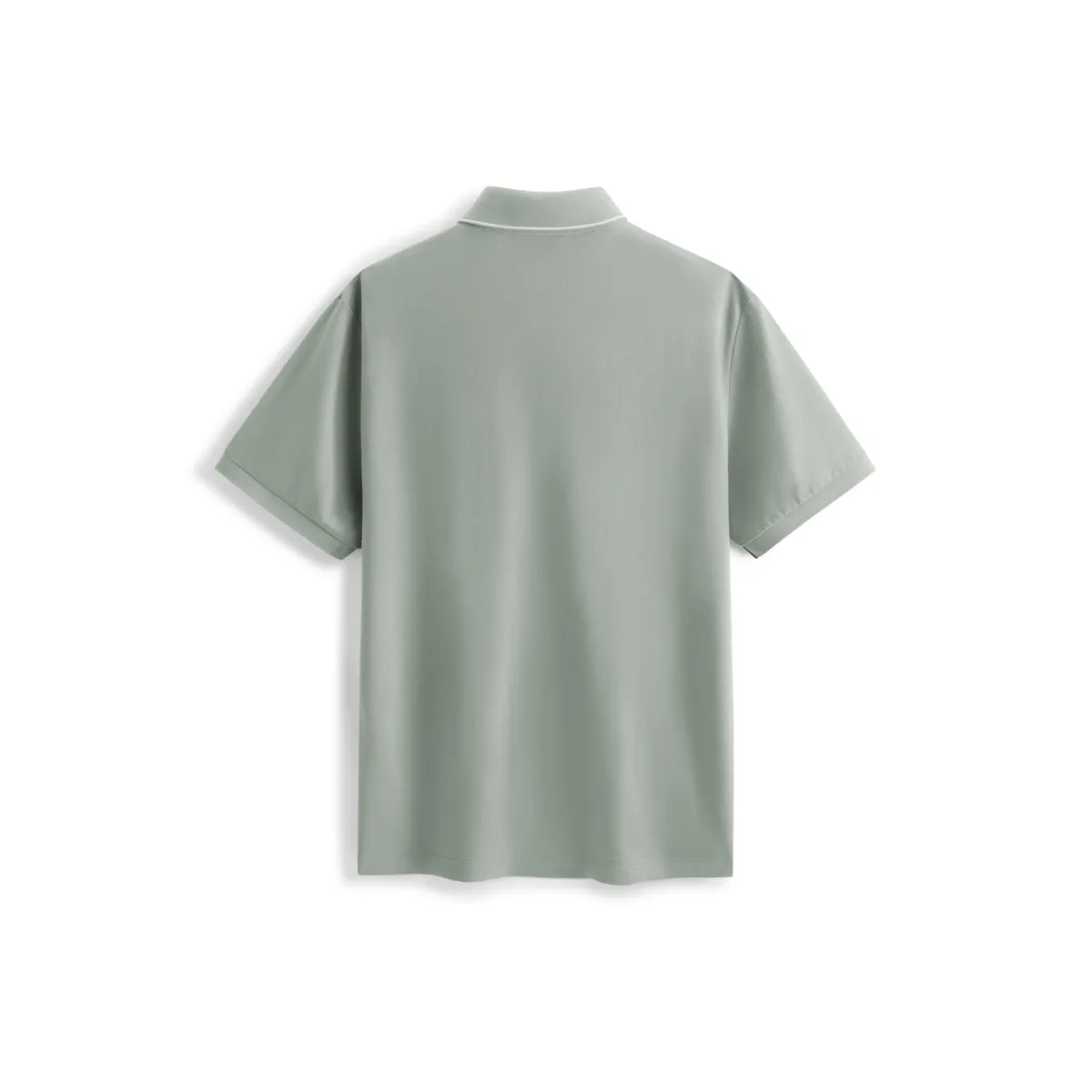 Men's Green Wrinkle-Free Polo Shirt with Contrast Trim sold by PEACEBIRD product image thumbnail 3