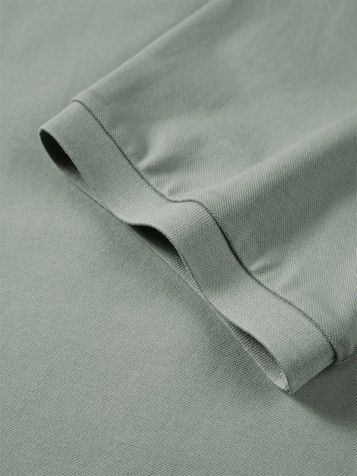 Men's Green Wrinkle-Free Polo Shirt with Contrast Trim sold by PEACEBIRD product image thumbnail 5