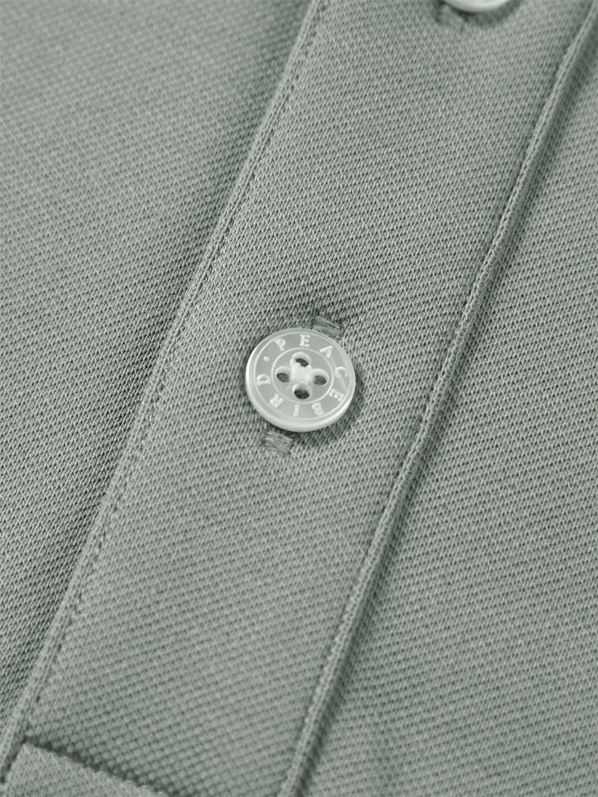 Men's Green Wrinkle-Free Polo Shirt with Contrast Trim sold by PEACEBIRD product image thumbnail 4