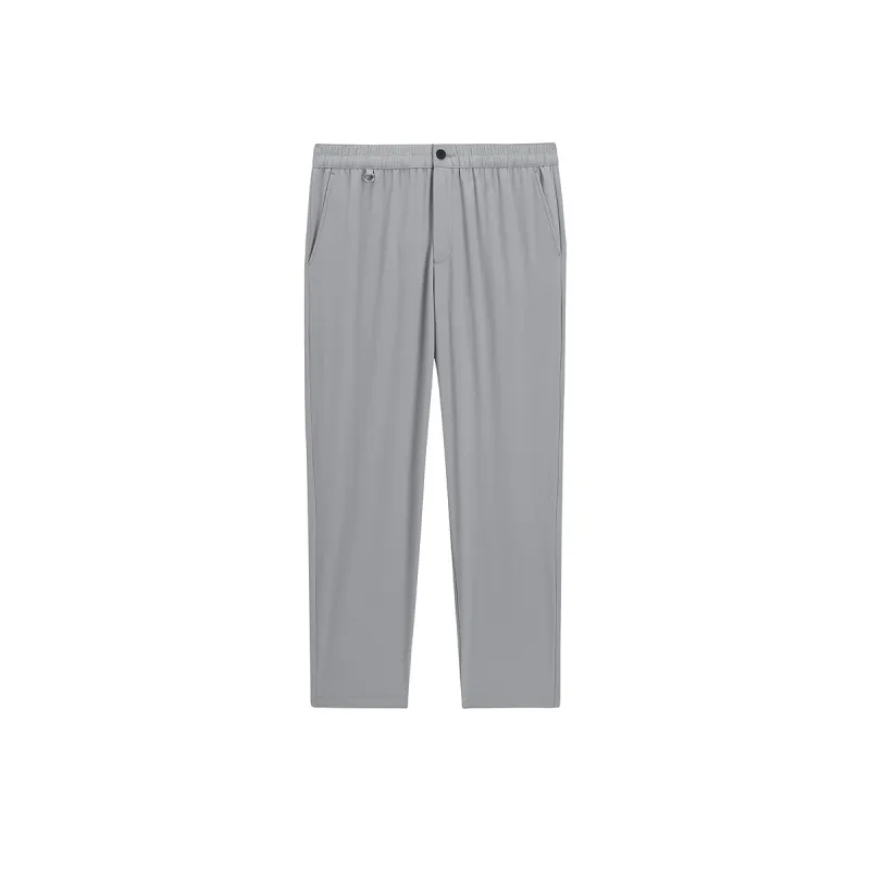 Men's Grey Stretch Tapered Casual Pants sold by PEACEBIRD