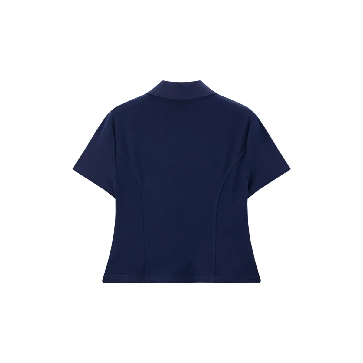 Women's Pleated Polo-Collar Quick-Dry T-Shirt sold by PEACEBIRD product image thumbnail 3
