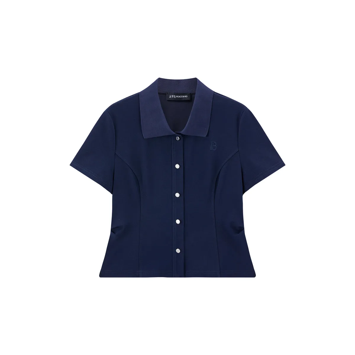 Women's Pleated Polo-Collar Quick-Dry T-Shirt sold by PEACEBIRD