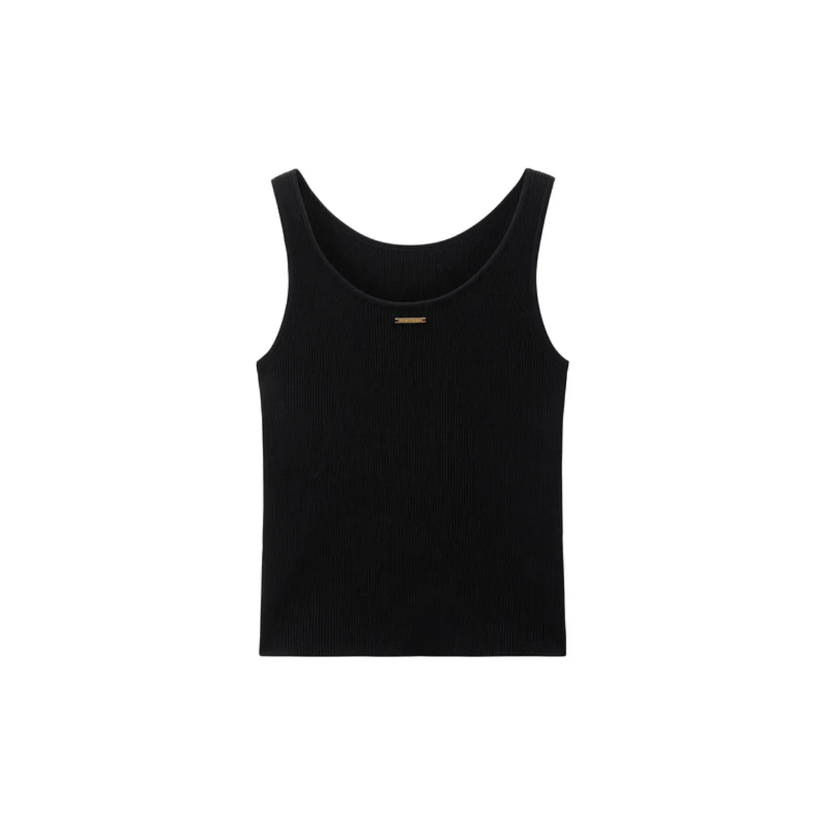 Women's Basic Black Knit Tank Top sold by PEACEBIRD
