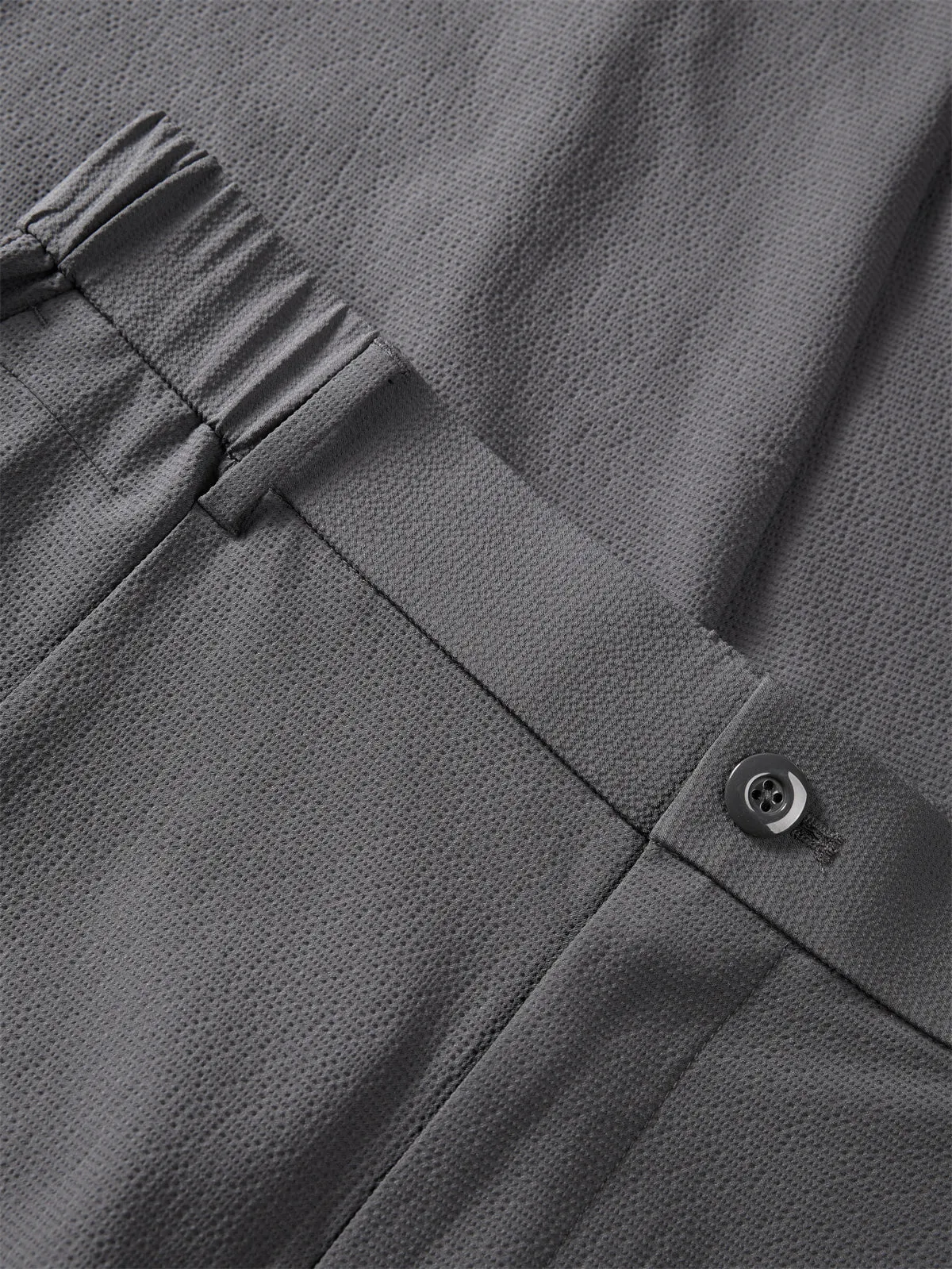 Men's Textured Cropped Tapered Pants sold by PEACEBIRD product image thumbnail 4