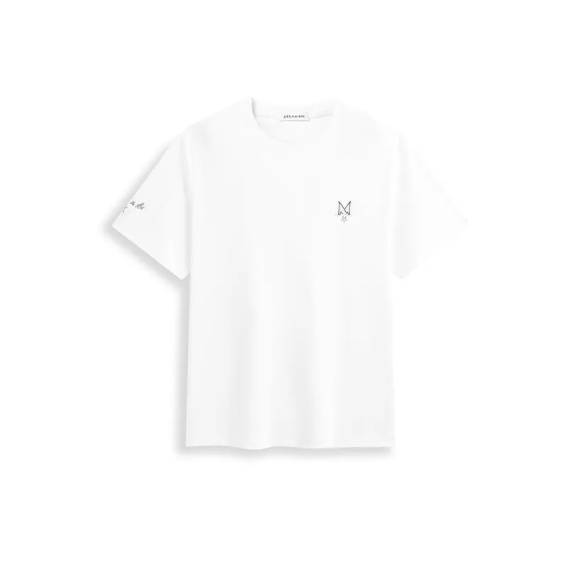 Men's Slim T-Shirt with Contrast Embroidery sold by PEACEBIRD
