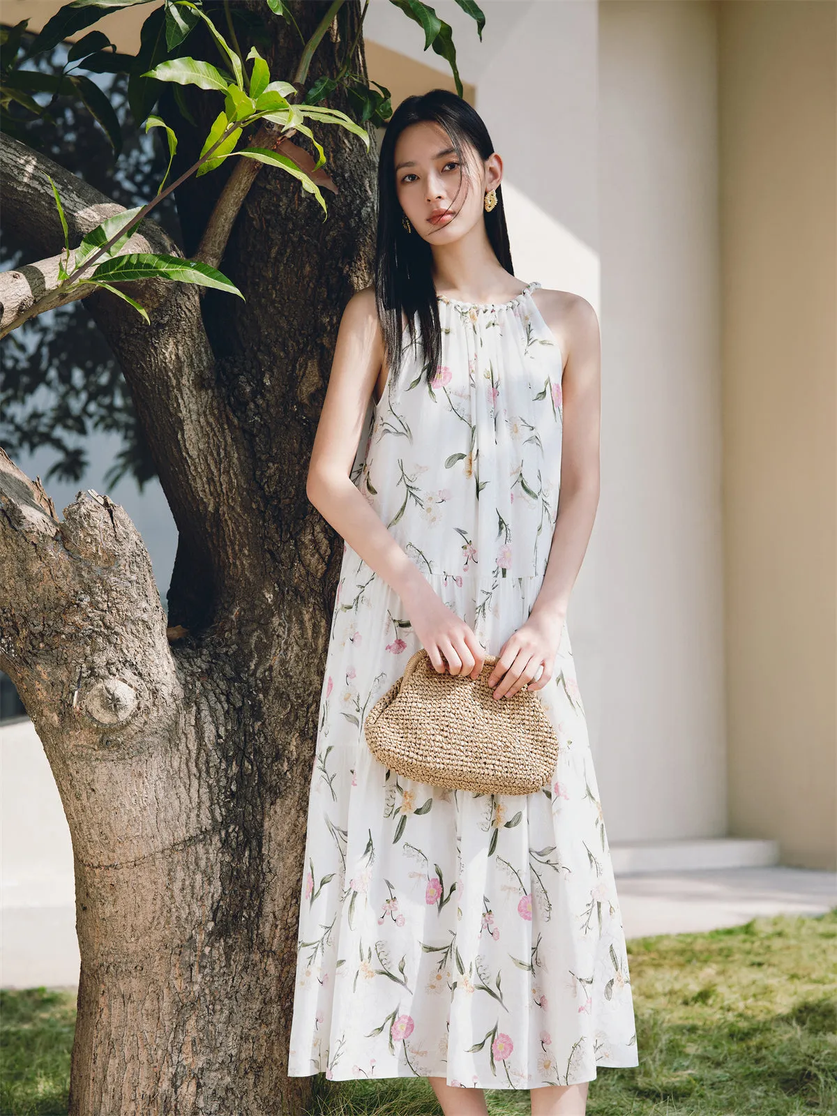 Women's Allover Jacquard Vacation Dress sold by PEACEBIRD product image thumbnail 5