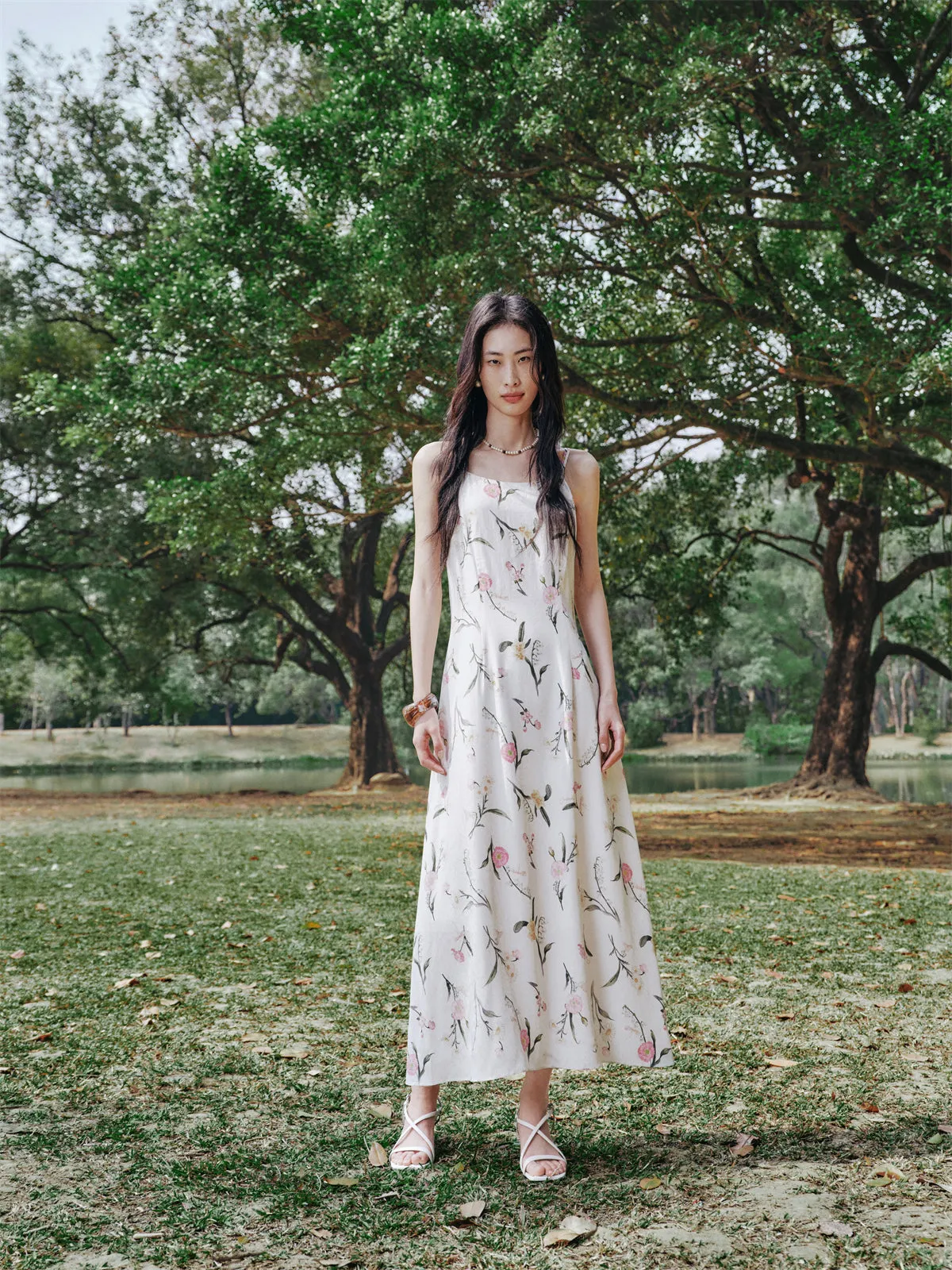 Women's Allover Jacquard Vacation Cami Dress sold by PEACEBIRD product image thumbnail 2