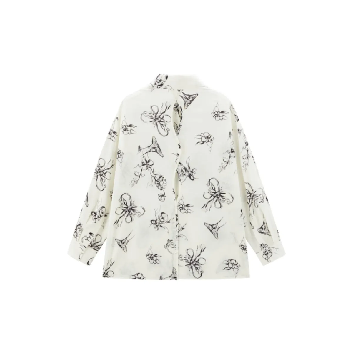 Women's Lightweight Butterfly Print Shirt with Back Cutout sold by PEACEBIRD product image thumbnail 3