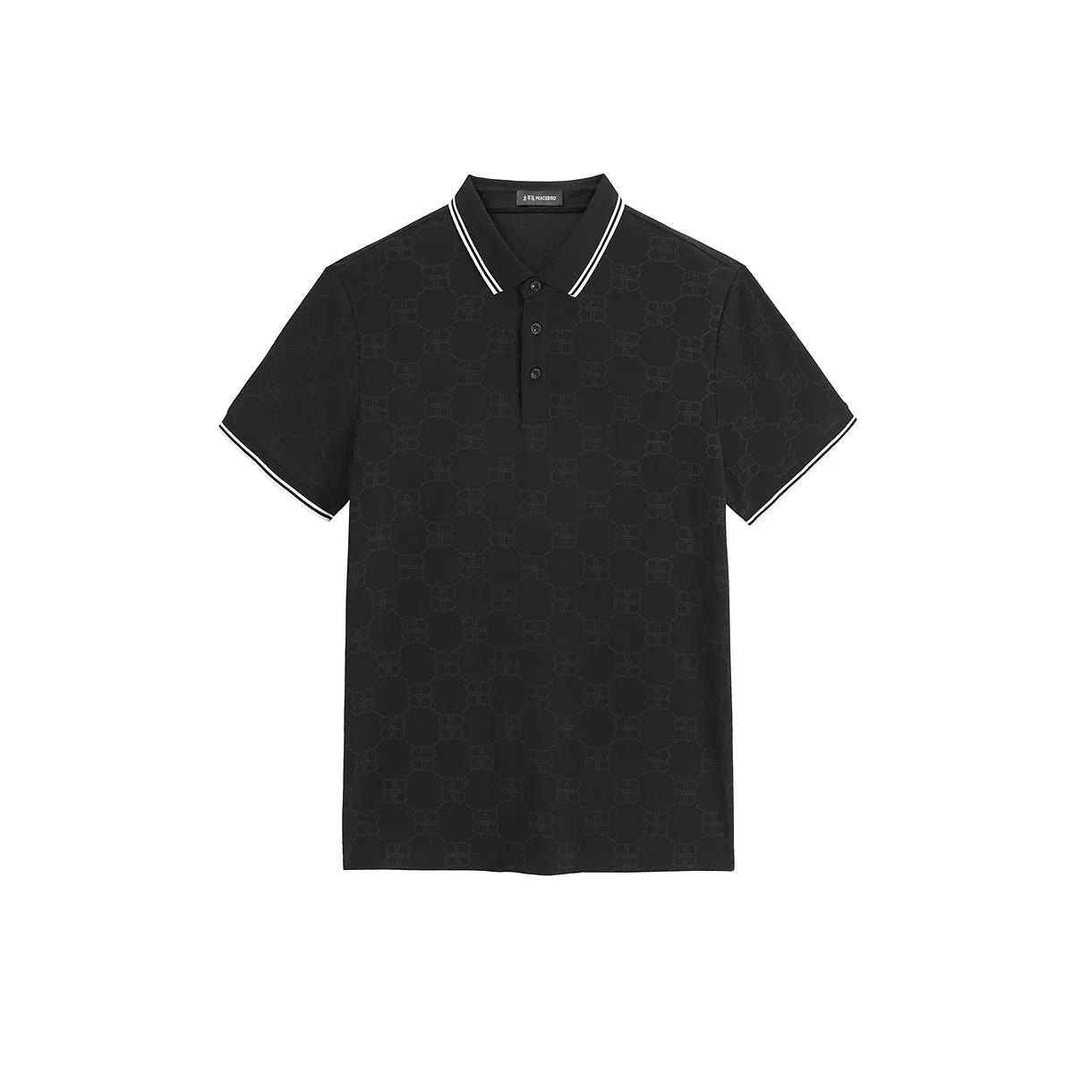 Men's Allover Jacquard Sorona Cooling Polo Shirt sold by PEACEBIRD