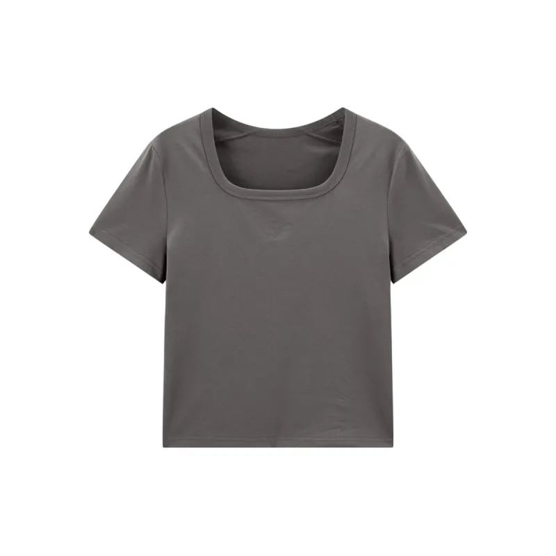 Women's Slim-Fit Cooling U-Neck T-Shirt sold by PEACEBIRD