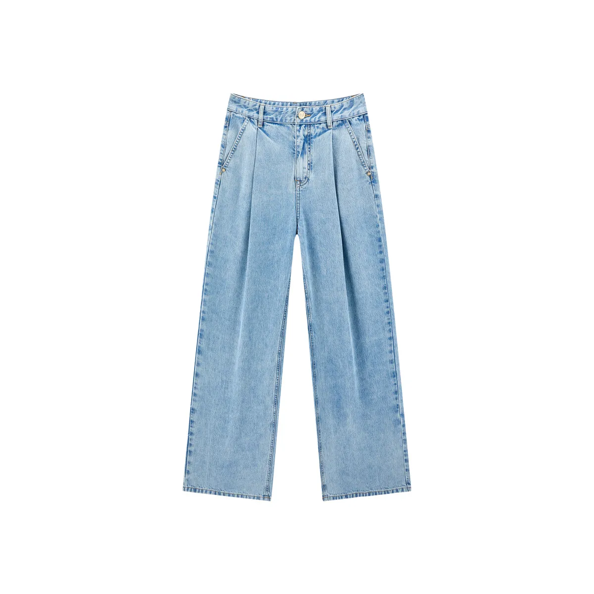 Women's High-Waisted Lightweight Tencel Wide-Leg Pants sold by PEACEBIRD product image thumbnail 2