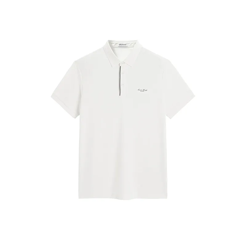 Men's Beige Quick-Dry Printed Polo Shirt sold by PEACEBIRD