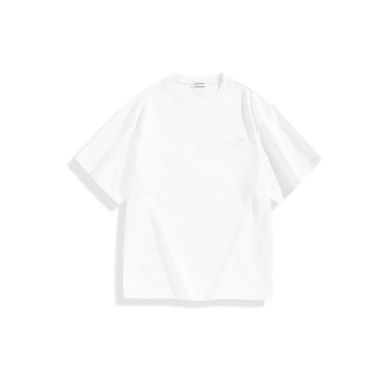 Men's Solid Heavyweight T-Shirt with Embroidery sold by PEACEBIRD