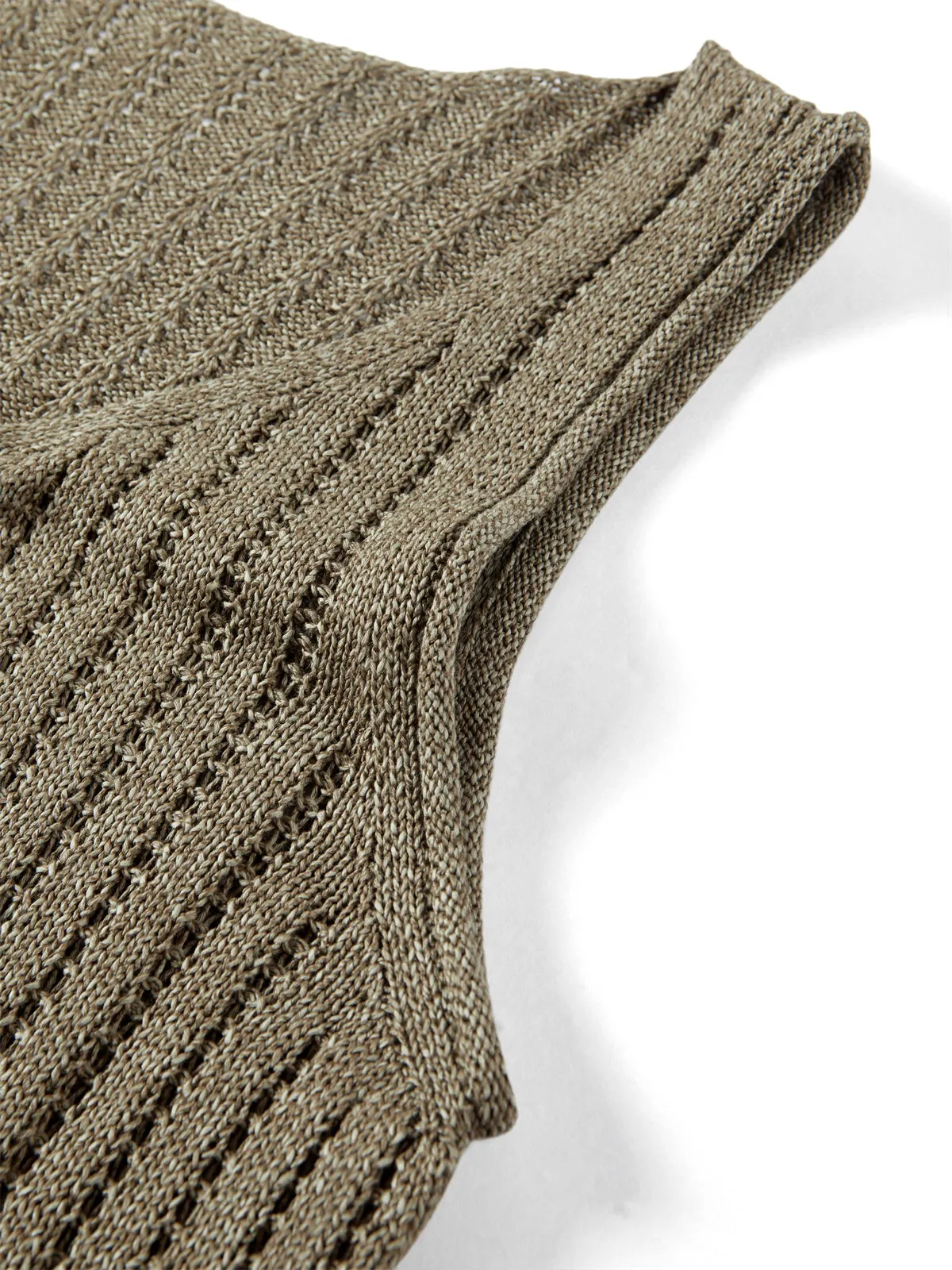 Women's V-Neck Fitted Knit Tank Top sold by PEACEBIRD product image thumbnail 5