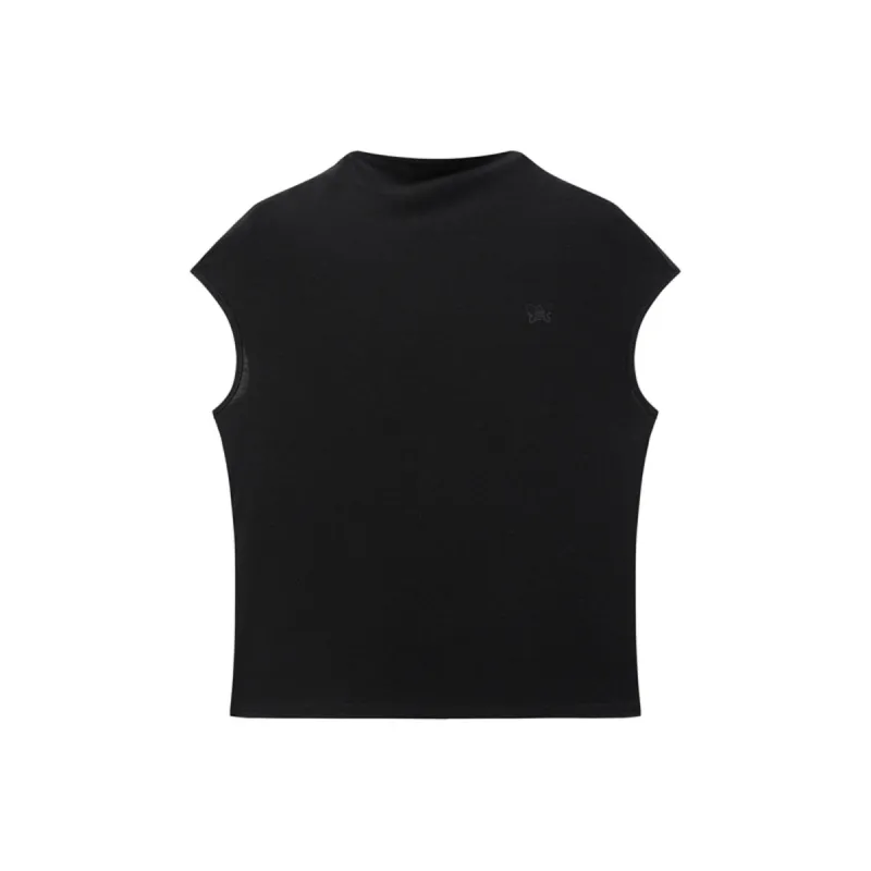 Women's Mock Neck Cap Sleeve T-Shirt sold by PEACEBIRD