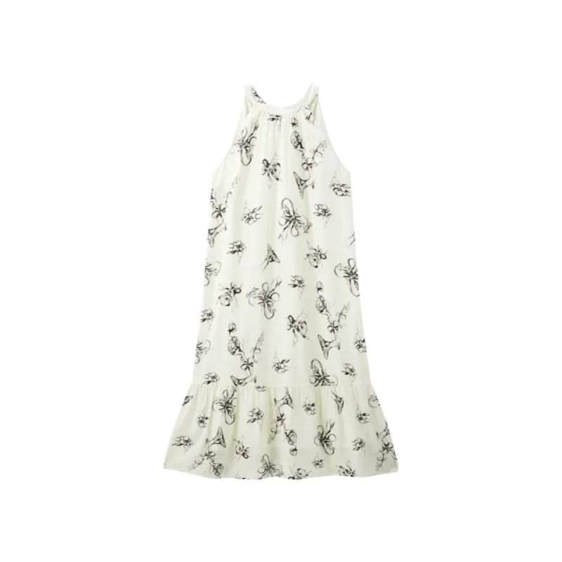 Women's Halter Neck Printed Vacation Dress sold by PEACEBIRD
