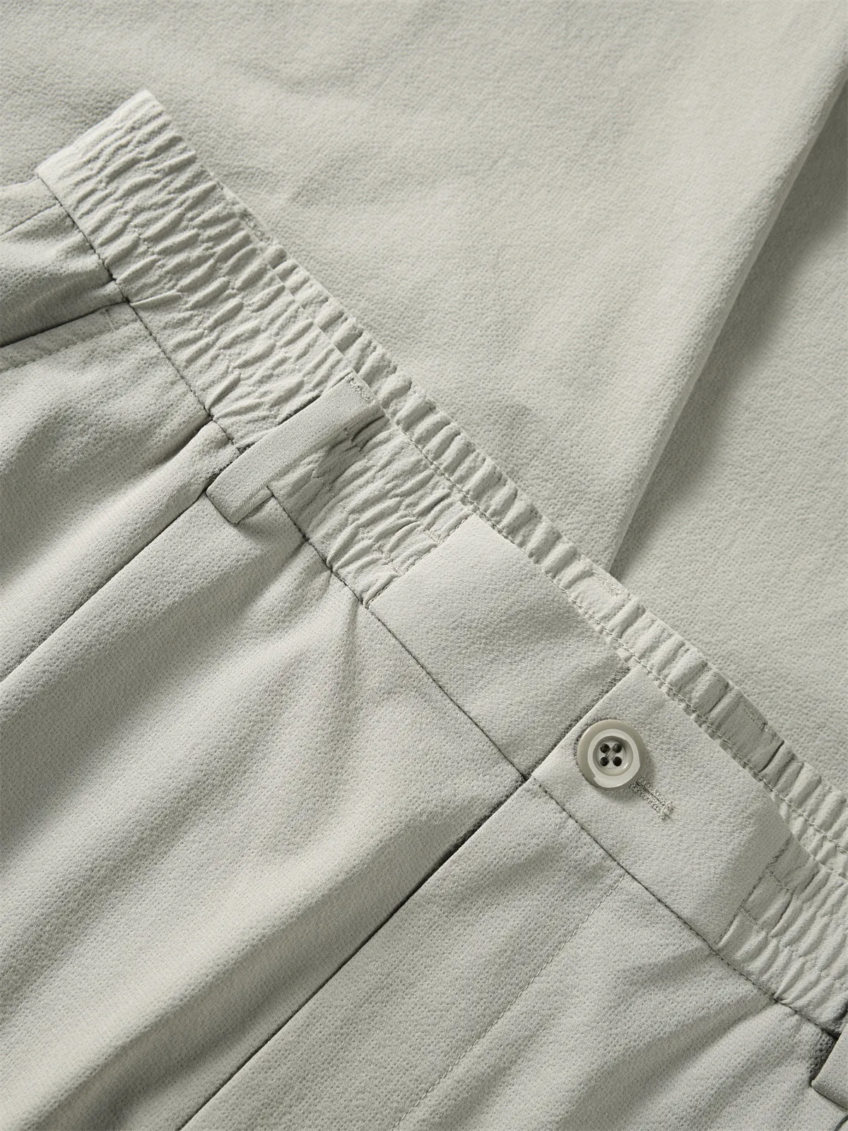 Men's Seersucker Tapered Cropped Pants sold by PEACEBIRD product image thumbnail 4