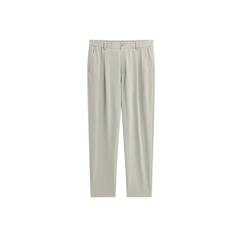 Men's Seersucker Tapered Cropped Pants sold by PEACEBIRD