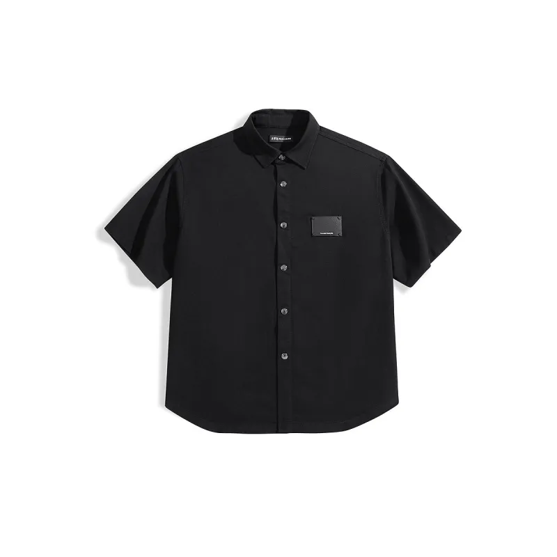 Men's Printed Mercerized Denim Shirt sold by PEACEBIRD