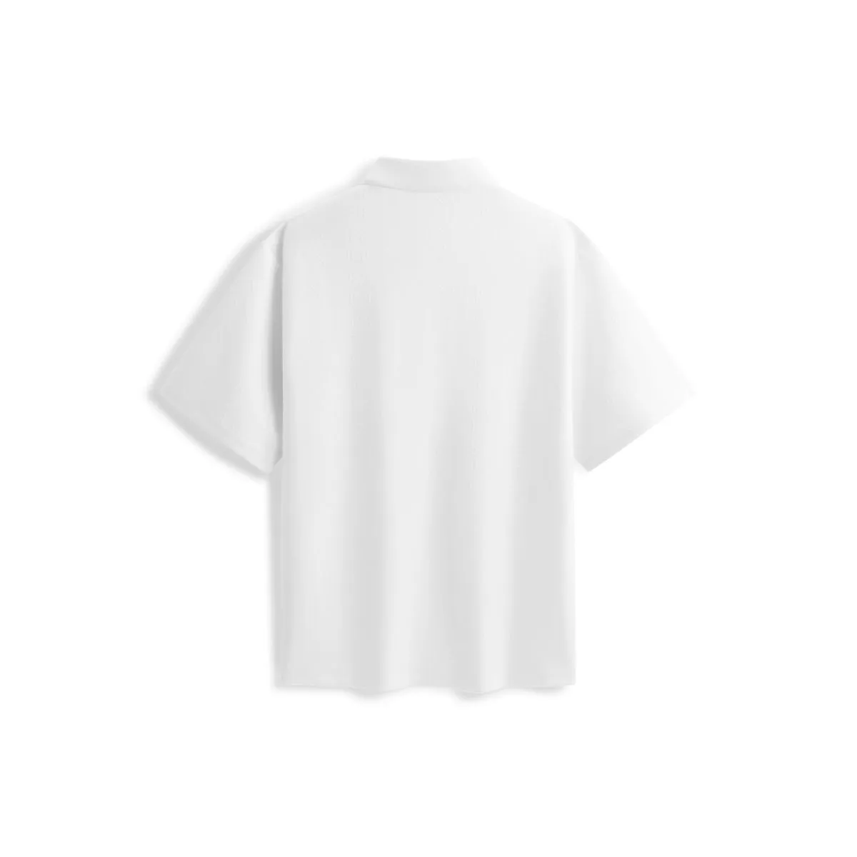 Men's Solid Jacquard Polo Shirt sold by PEACEBIRD product image thumbnail 3