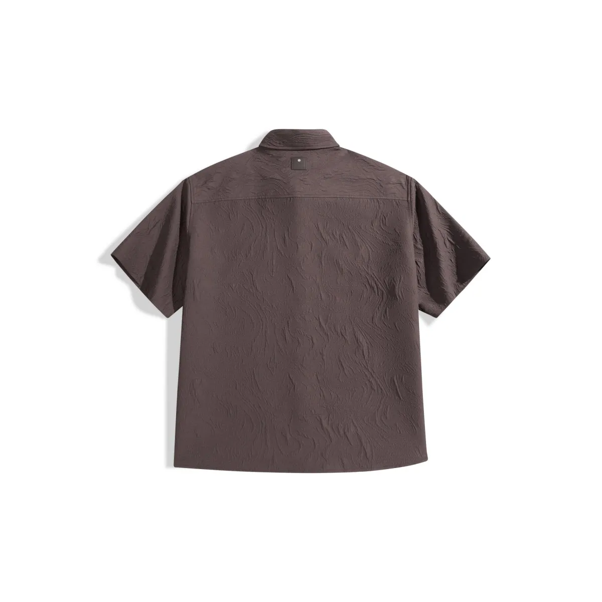 Men's Crinkled Texture Short-Sleeve Shirt sold by PEACEBIRD product image thumbnail 4