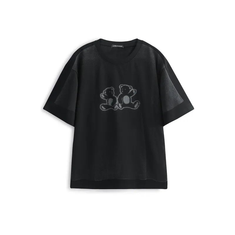 Men's Cotton T-Shirt with Large Cartoon Print sold by PEACEBIRD