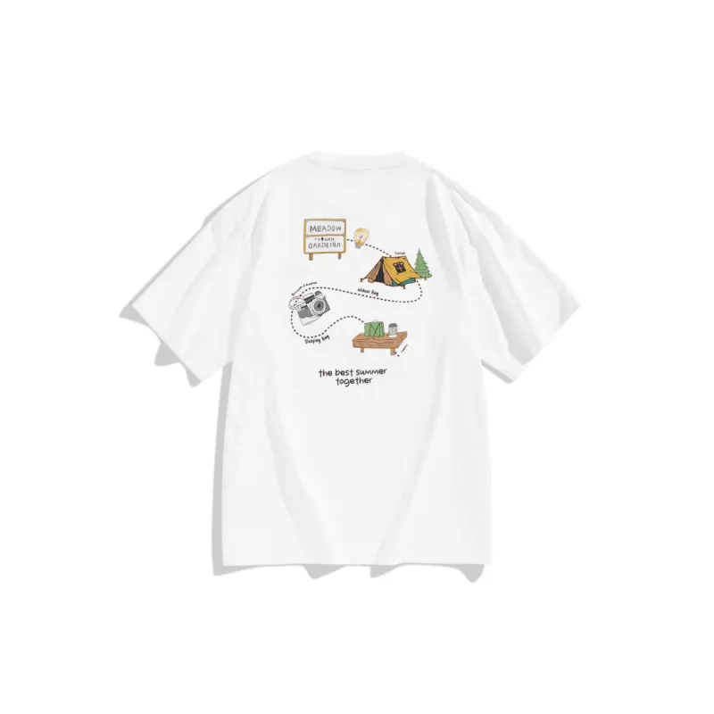 Men's T-Shirt with Graphic Print on Back sold by PEACEBIRD