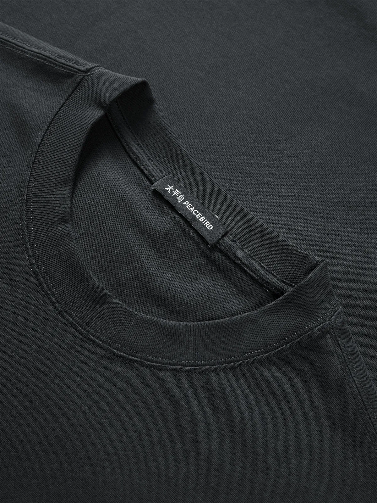 Men's Dark Gray T-Shirt with Graphic Print on Back sold by PEACEBIRD product image thumbnail 5