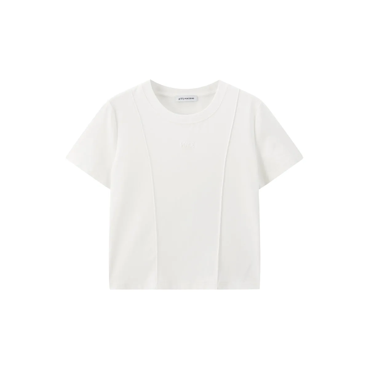 Women's Slim-Fit Tencel T-Shirt with Embroidery sold by PEACEBIRD product image thumbnail 2