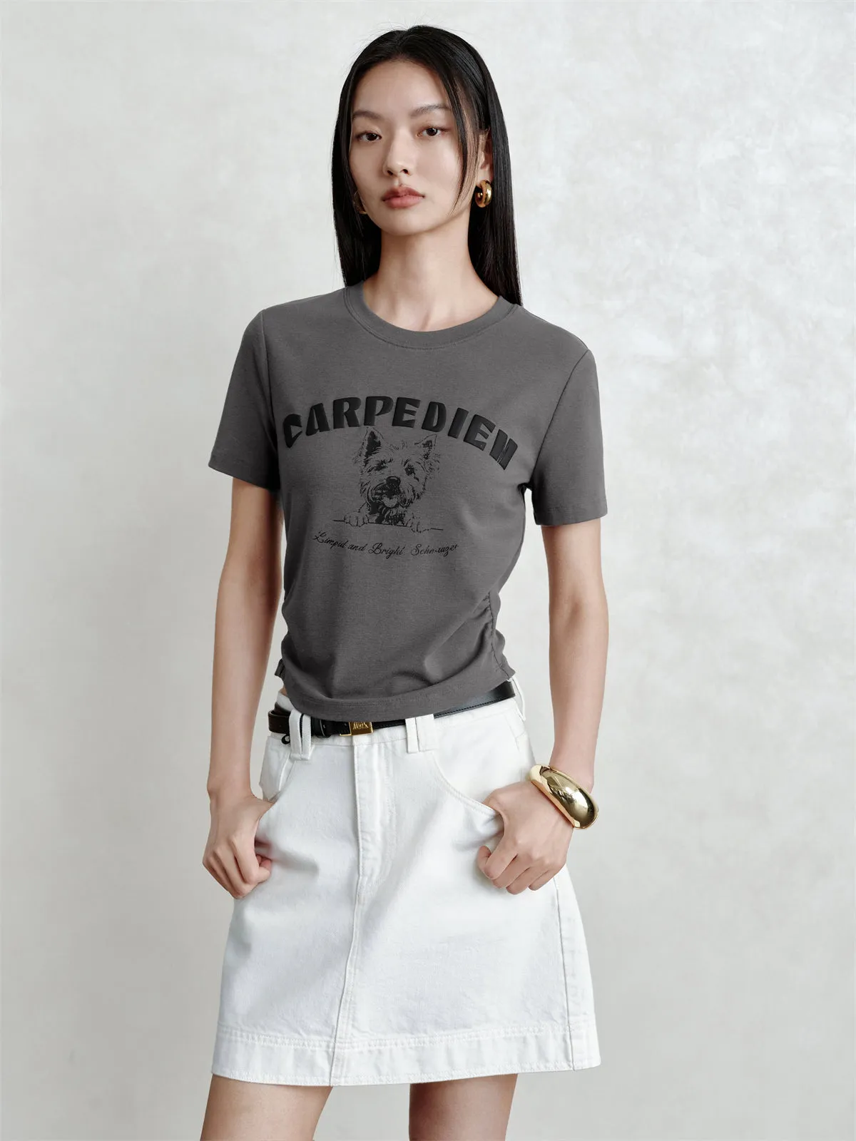 Women's Antibacterial T-Shirt with Graphic Print sold by PEACEBIRD product image thumbnail 3