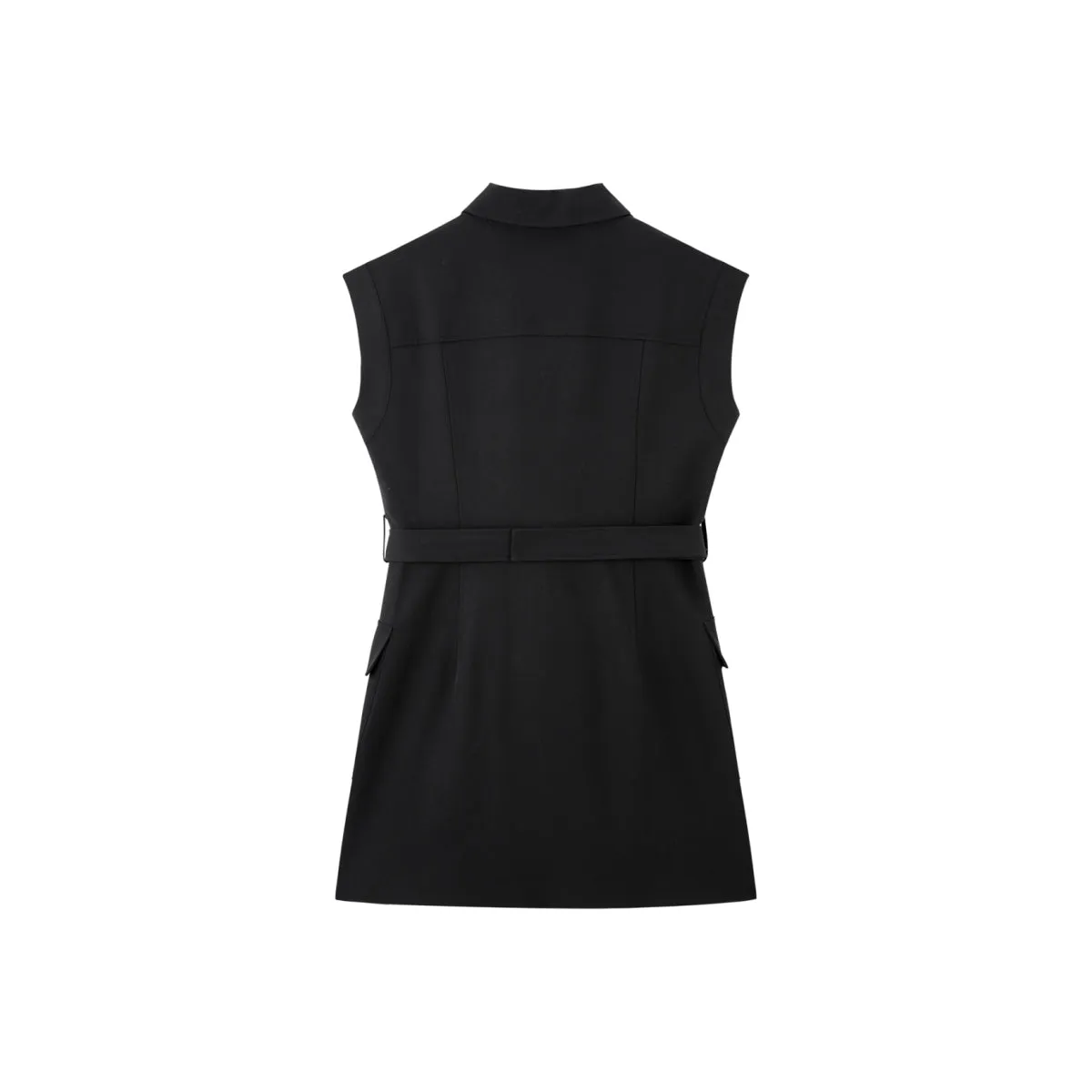 Women's Utility Knee-Length Belted Dress sold by PEACEBIRD product image thumbnail 3