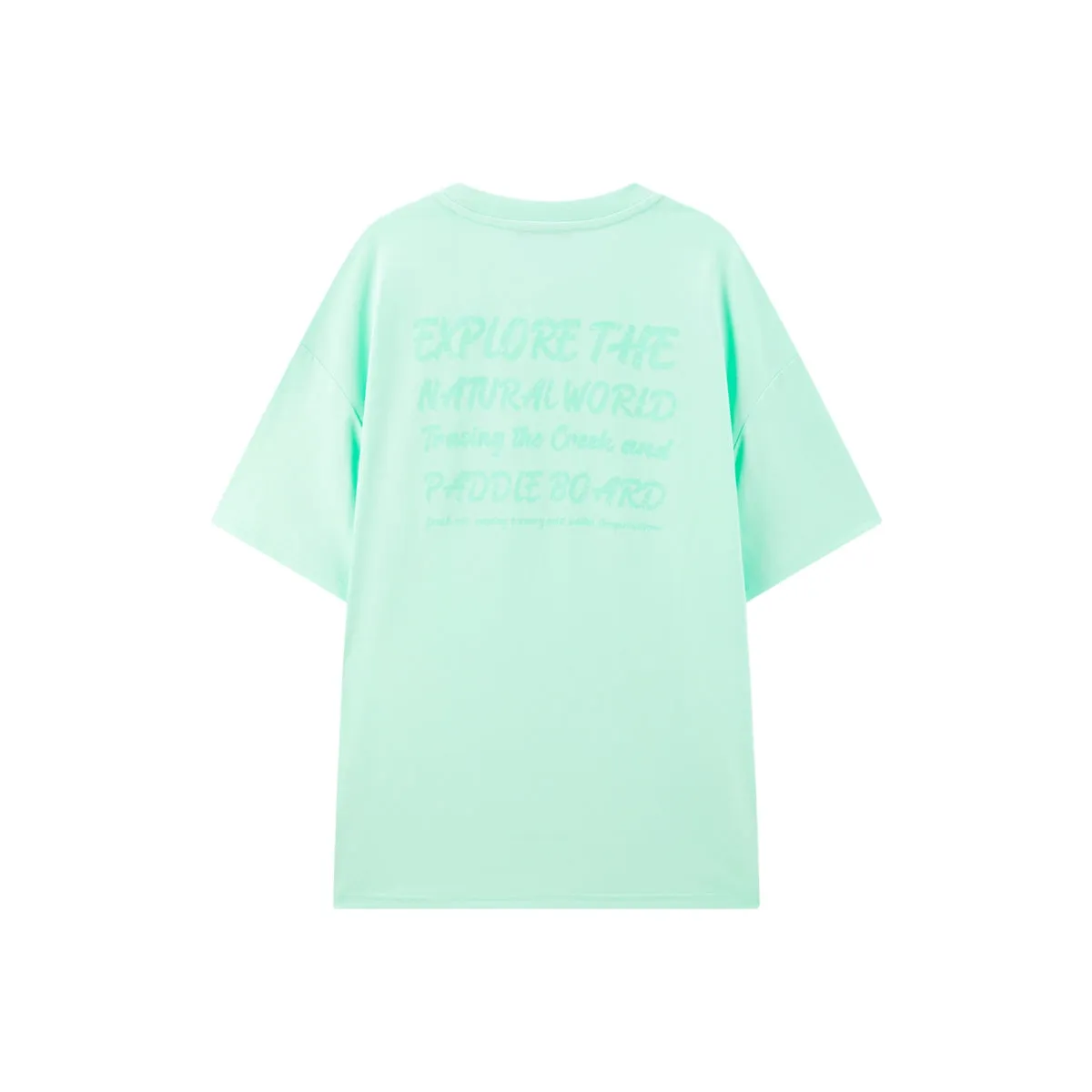 Women's Mint Cooling Oversized Graphic T-Shirt sold by PEACEBIRD product image thumbnail 3