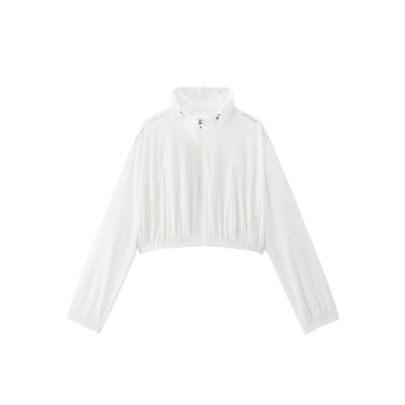 Women's Cropped Reflective Print UV-Protective Jacket sold by PEACEBIRD