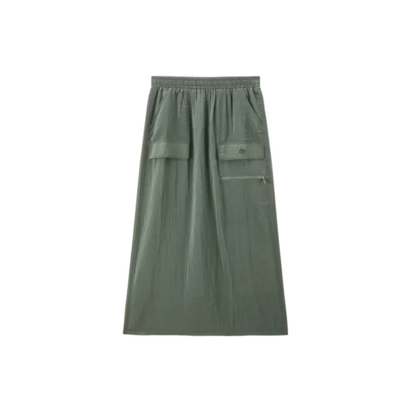 Women's High-Waisted Acetate Utility Skirt sold by PEACEBIRD