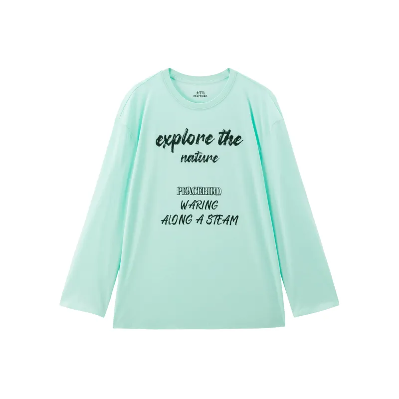 Women's Cooling Long-Sleeve T-Shirt with Letter Print sold by PEACEBIRD