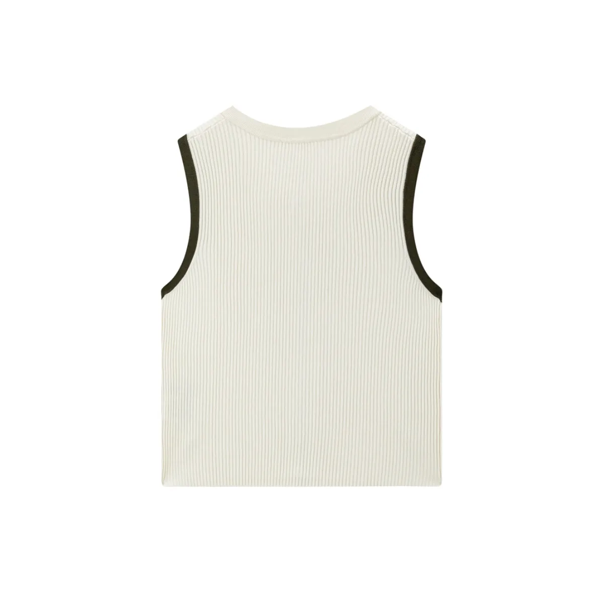 Women's Cooling Zip Tank Top with Contrast Trim sold by PEACEBIRD product image thumbnail 3