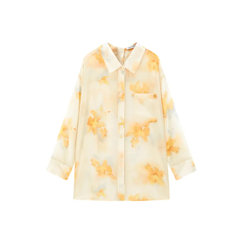 Women's Lightweight Floral Print Shirt sold by PEACEBIRD