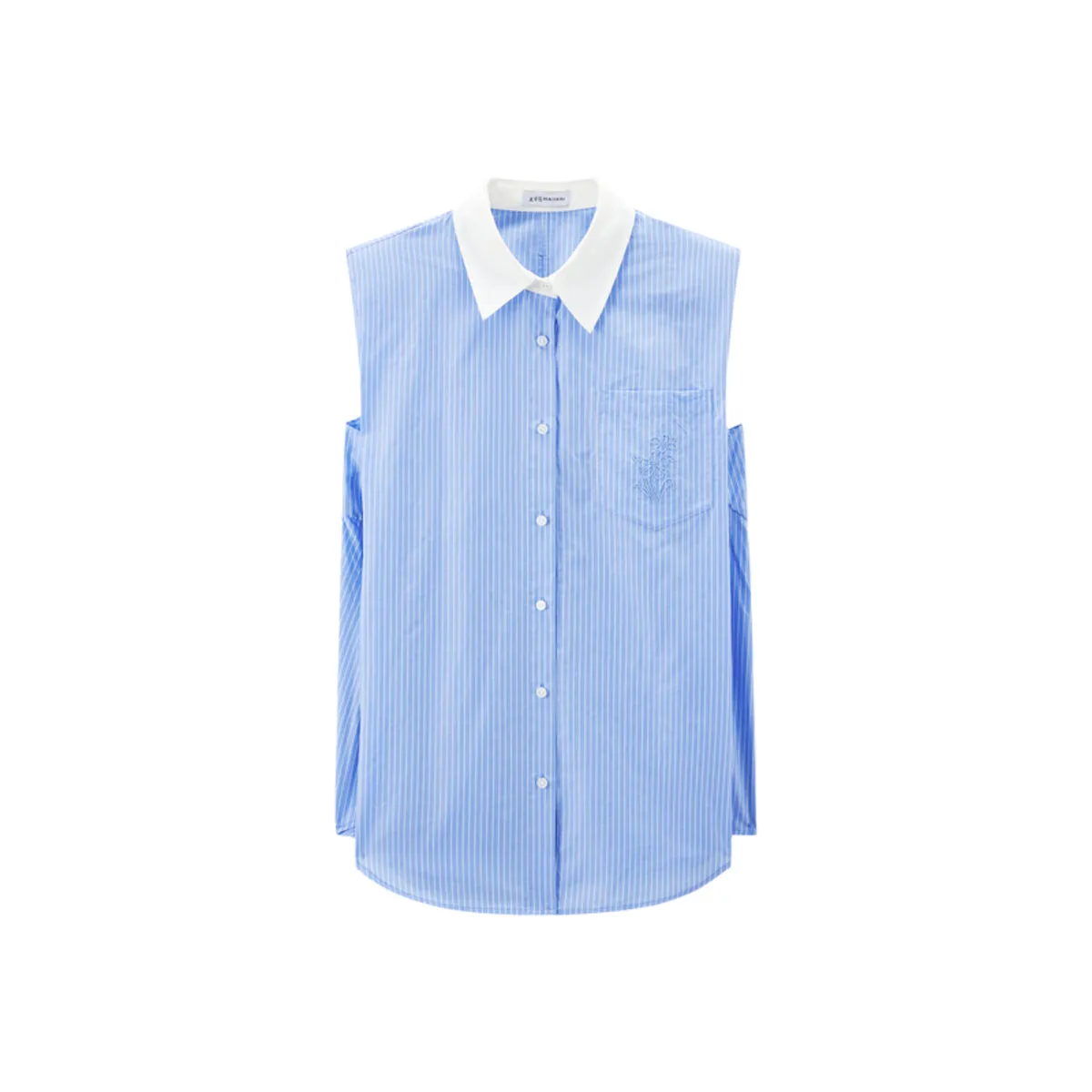 Women's Striped Twist-Back Sleeveless Shirt sold by PEACEBIRD