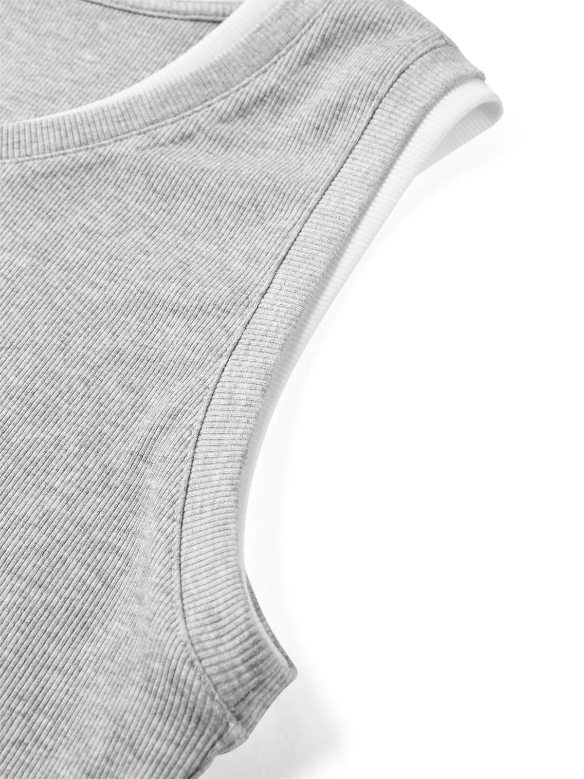 Women's Slim-Fit Layered-Look Tank Top sold by PEACEBIRD product image thumbnail 5