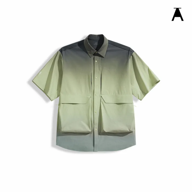 Men's Gradient Utility Short-Sleeve Shirt sold by PEACEBIRD